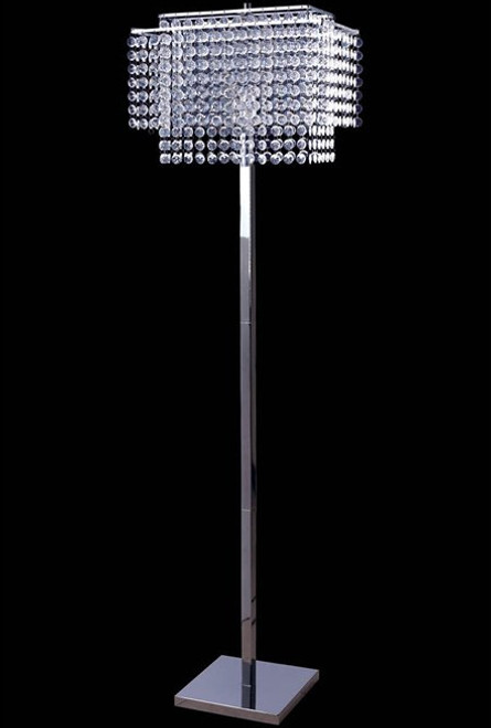 ZULEYMA Crystal 60" Height Floor Lamp