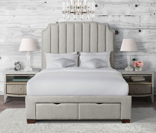 MARINKA Gray Storage Bed