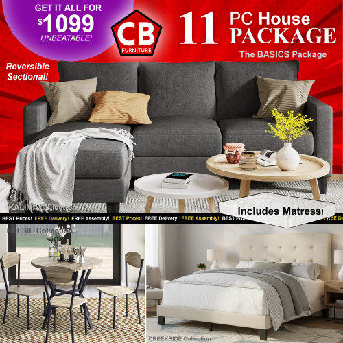The BASICS 12 Piece Home Furniture Package