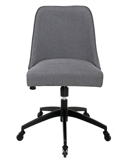 Kinsley - Swivel Upholstered Desk Chair - Dark Gray