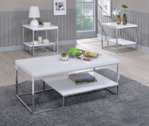 Lucia - 3 Piece Table Set - White