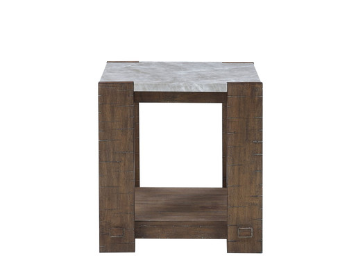 Libby - Sintered Stone End Table - Brown