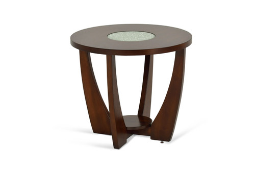 Rafael - End Table With Cracked Glass - Brown