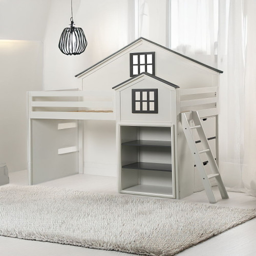 Ratana - Loft Bed - Gray & White