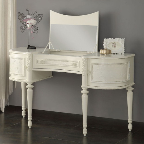 Dorothy - Vanity Desk & Mirror - Ivory