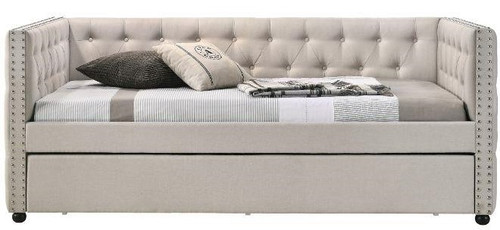 DACRE Beige Full Daybed with Trundle