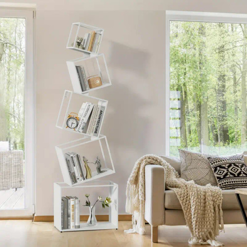 Anders White 5-Tier Bookcase