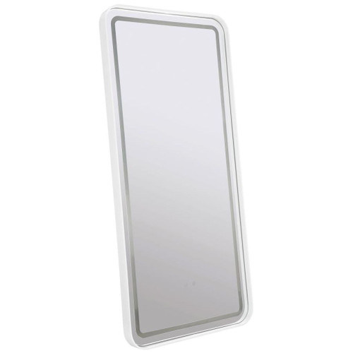 Glendora - LED Standing Mirror Bluetooth Speakers - Pearl Silver