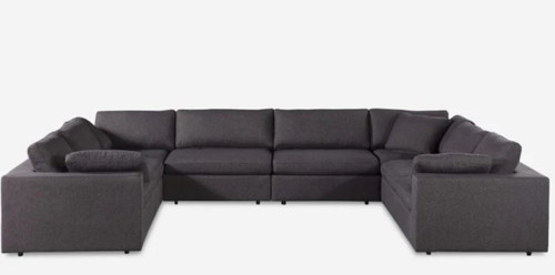 SANDRA 8 Piece 158" Wide Smoke Modular Sectional