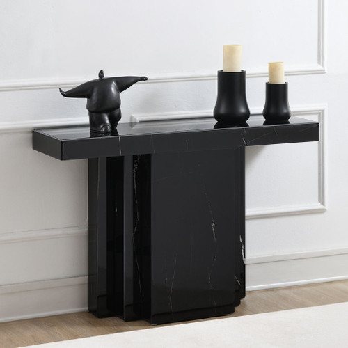 Drisana - Console Table - Black Mirrored