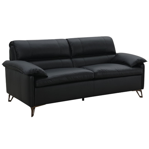 Eilene - Loveseat - Black Top Grain Leather
