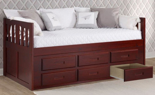 BAYCREEK Merlot Bed with 6 Drawers