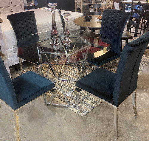 PROKTI 5 Piece Dining Set with PERELLI Chairs