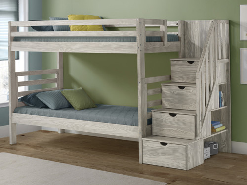 FINLEY Twin over Twin Stairway Bunkbed