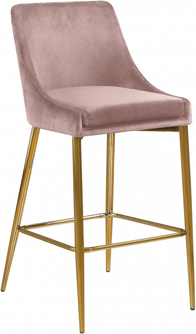 CRISTINA Pink Velvet Counter Stool