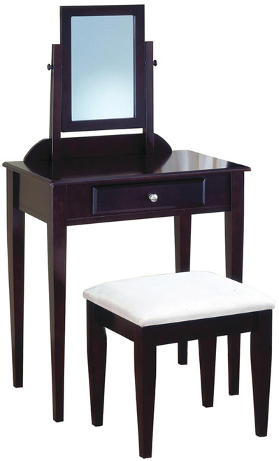 PAULA Brown Vanity with Stool