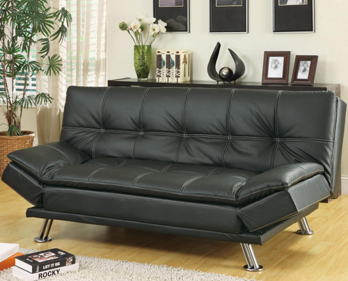 ODELL Black Adjustable Sofa Bed