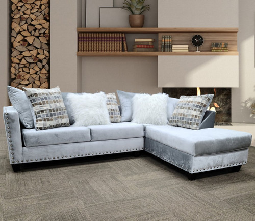 ELMIRA Silver 104" Wide Sectional