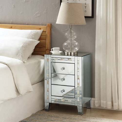 Nasa - Accent Table - Mirrored & Mother Pearl
