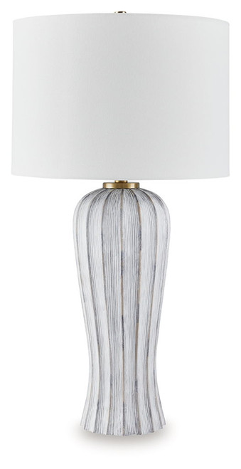 Lanwell - Poly Table Lamp - Antique Gray