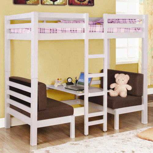 Ellen White Twin Over Twin Bunkbed