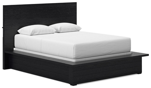 Londer - Queen Panel Bed - Black