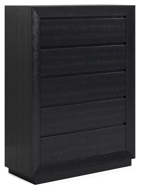 Londer - Five Drawer Chest - Black