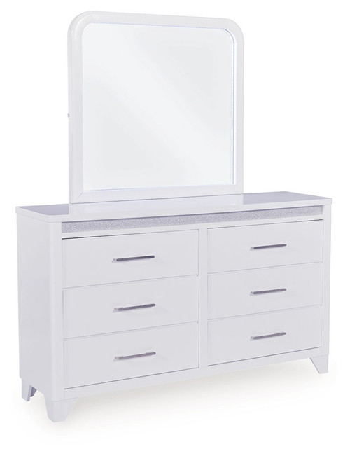 Jarlee - Dresser And Mirror - White