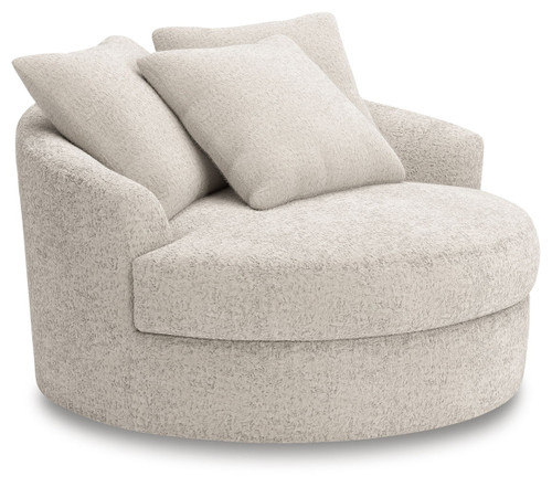Cuddle Plush - Oversized Swivel Accent Chair - Arctic