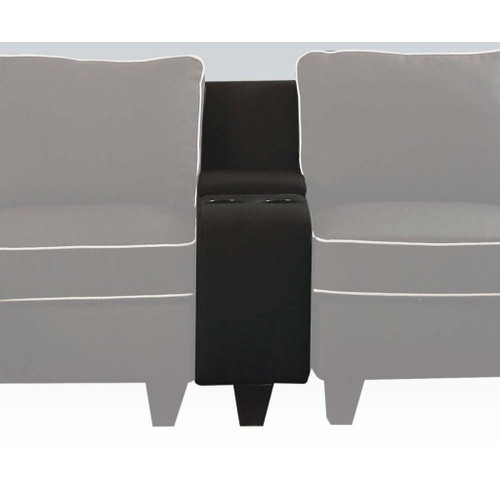 Kelliava - Console With USB - Black Fabric