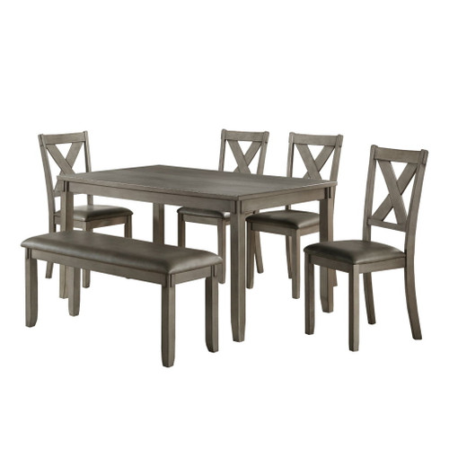 Holders - 6 Piece Dinette Set - Gray