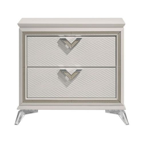 Audra - Nightstand - Gold / Silver / Champagne