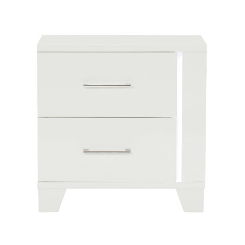 Kerren - Nightstand WIth LED Lighting - White