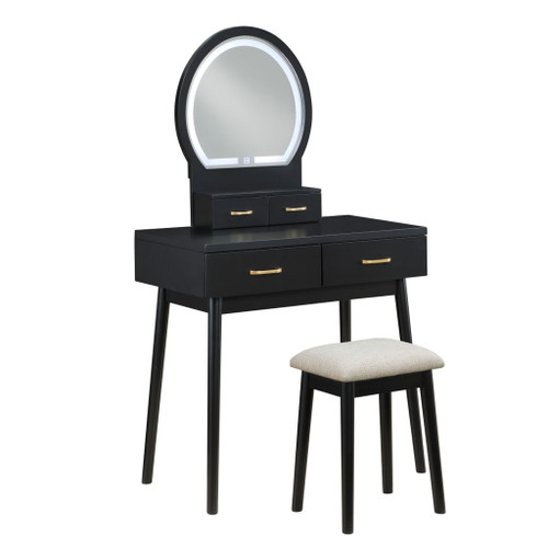 Camilla - Vanity Dresser With Mirror And Stool