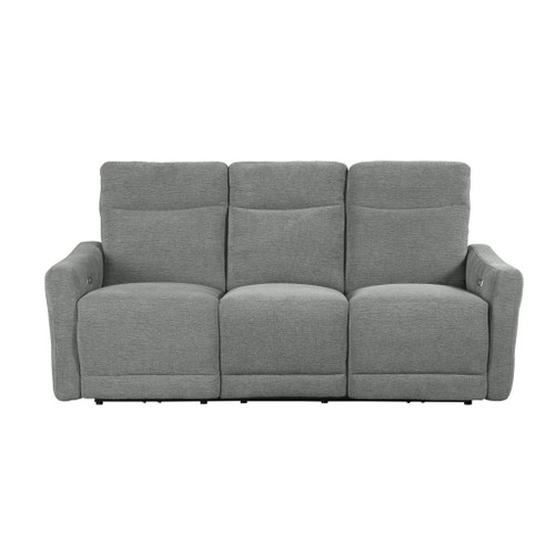 Edition - Power Double Lay Flat Reclining Sofa With Power Headrests And USB Ports - Dove Gray