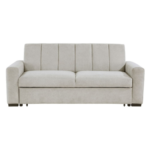 Michah - Convertible Sofa With Pull-Out Bed - Light Gray