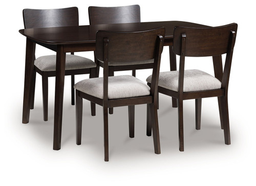 Mallenette - Dining Room Table Set (Set of 5) - Merlot