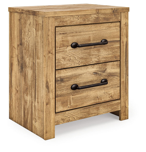 Maystonna - Two Drawer Night Stand - Brown