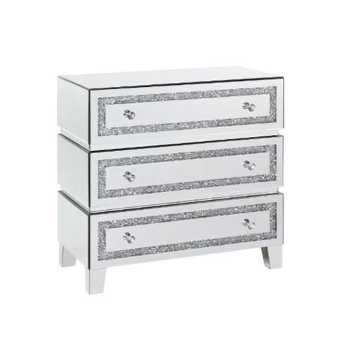 Noralie - 32" Cabinet - Mirrored, Faux Diamonds