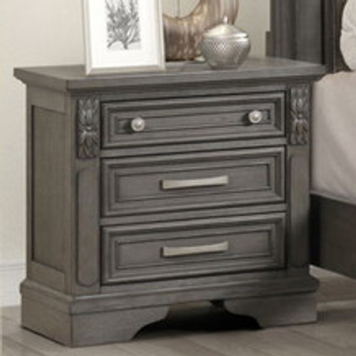 CLARITA Dark Gray 27" x 27" Night Stand