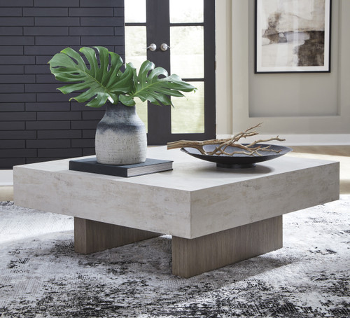 COSSETTE Cement-Look 42" x 42" Coffee Table