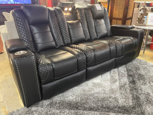 GERALD Black 87" Wide Power Reclining Sofa