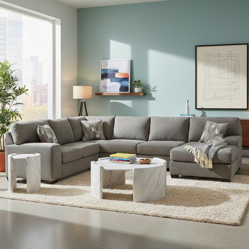 KAXIM Gray 142" x 93" Oversized Sectional
