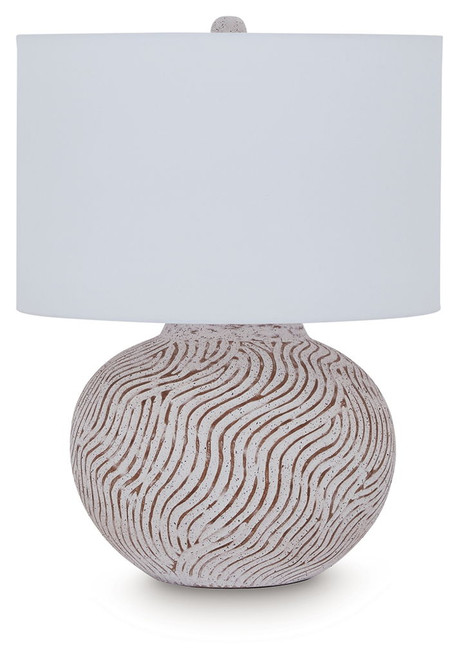 Vien - Terracotta Table Lamp - Distressed White