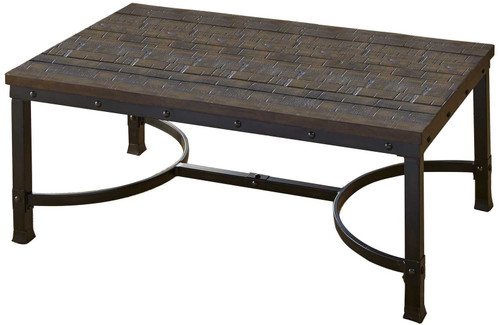 LANDON Brown 48" x 28" Coffee Table
