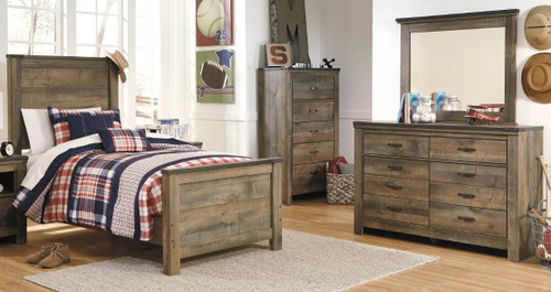 BENNI Twin Brown Bedroom Set 
