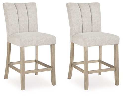 Larawyn - Upholstered Barstool (Set of 2) - Bisque