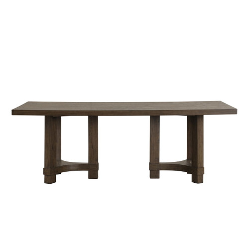 Cityscape - Rectangle Dining Table Top & Base - Dark Brown