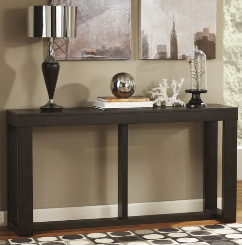 LOGAN Dark Brown 64 Inch Sofa Table