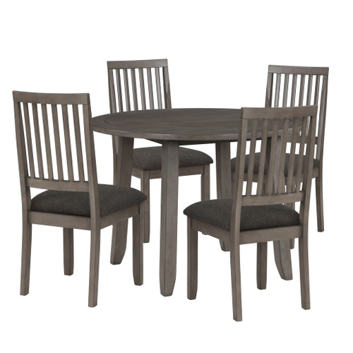 Yorktown - 5 Piece Dining Set - Gray